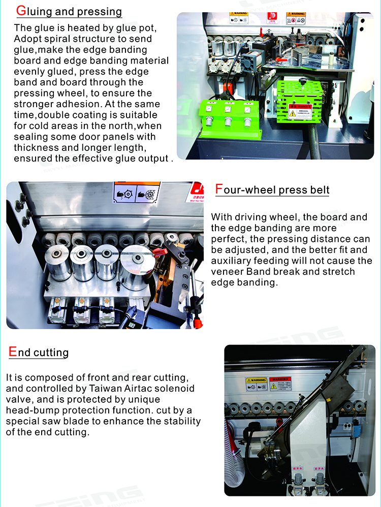 Fully Automatic Edge Bander Machine SKDT540 With Corner Cutting Woodworking Machine