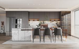 Quality Modern Furniture Melamine Cheap Kitchen Cabinets Modular Kitchen Cupboards wholesale