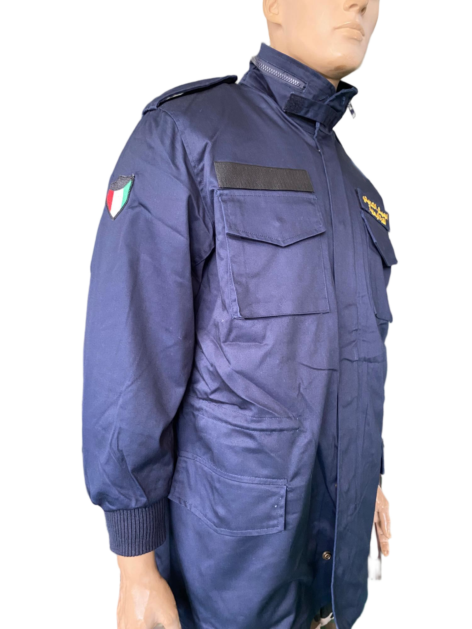 Navy Blue Tactical Long Sleeve Detachable Liner Jacket 65 35 Ripstop Fabric for Outdoor Use