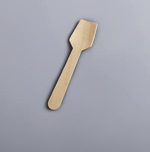 Quality Disposable Wooden Dessert Spoon Ice Cream Spoon 95mm Party Gathering Cake Spoon wholesale