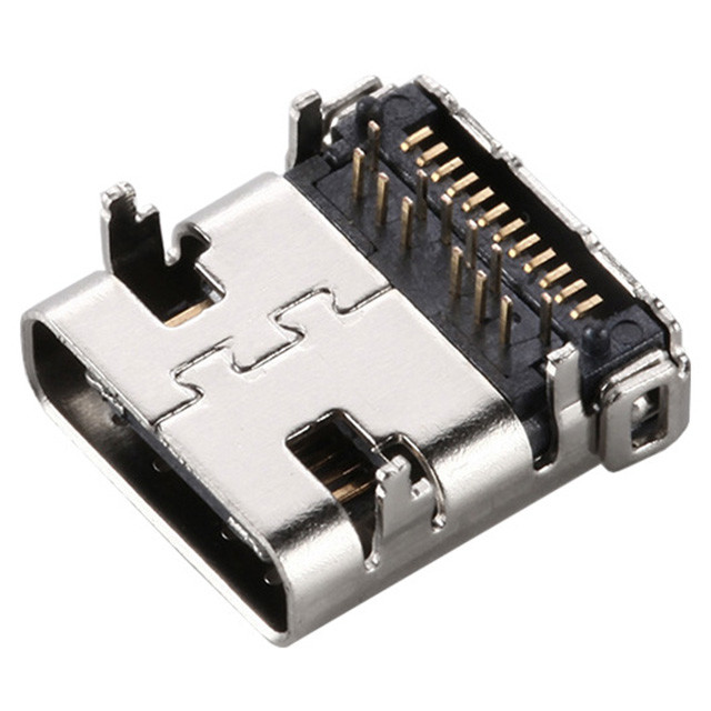 type c 16pin female type usb 3.1 connector right angel surface mount type for charging smt smd