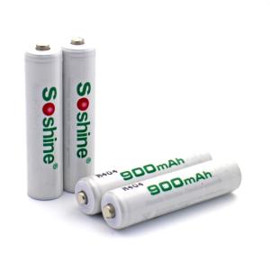 Quality Soshine 1.2V Ni-MH Pre-Charged AAA/Micro Battery 900mAh 4pcs wholesale