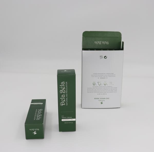 Custom Printing Cosmetics Skin Care Smooth Touch Finishing White Cardboard