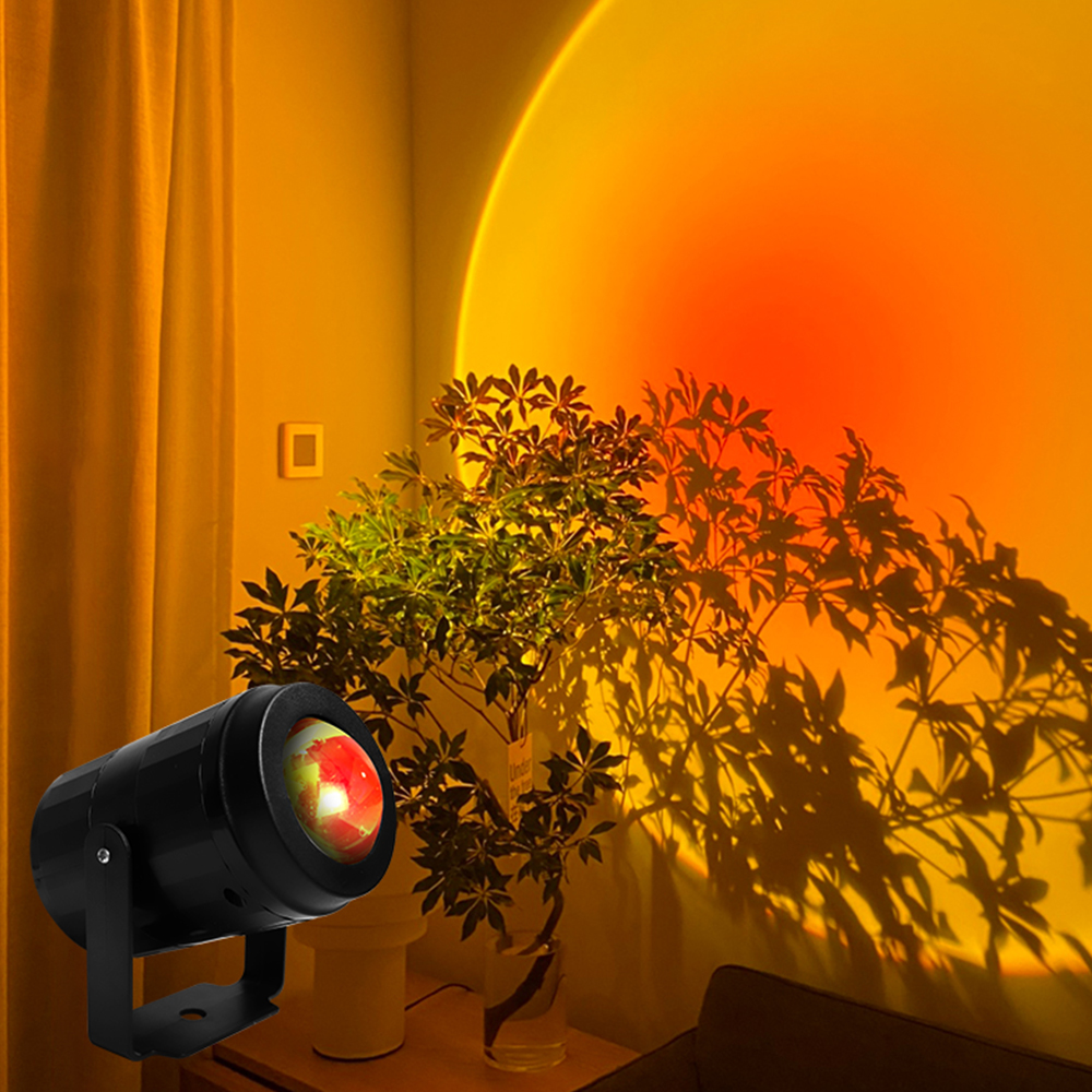 Sunset Lamp Projector LED Night Light 360 Degree Rotation Multi Halo Projection For Bedroom Background Wall Decoration G