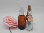 Non Spill Empty Makeup Glass Dropper Bottles Round Shape For Body Oil