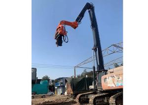 Quality 13.5m Hydraulic Excavator 20-85 Ton Pile Driver Arm With Heavy Duty Welding Design wholesale