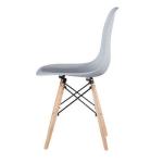 32.28in High PP Plastic Modern Gray Dining Chair Sets Simple Structure