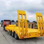 High Quality Lowbed Trailer Transport Heavy Machine Low Bed Truck Semi Trailer