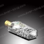 Transparent Embossing Premium Bespoke Tequila Rectangular Bottle
