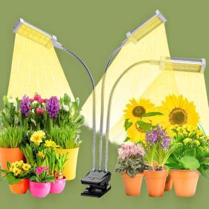 Quality 12W 3Heads LED Clip Grow Light Dimmable Table Clip Lamp Full Spectrum wholesale