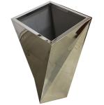 Luxury garden metal gold floor vase large galvanized planter pots outdoor