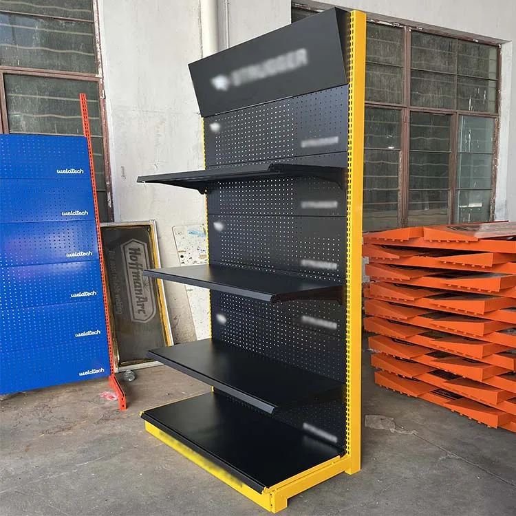 Factory Customized Color Size Innovative Product steel shelves system for super market shop with logo