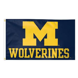 Quality Hanging Style Michigan Wolverines Flag Polyester 3x5ft Custom Size wholesale