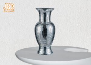 Quality Home Decor Mosaic Glass Table Vase Fiberglass Flower Pots Wedding Centerpiece Table Vases wholesale
