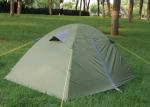 210*110CM Double Layer Outdoor Camping Shelter Green PU Coated 190T Trekking
