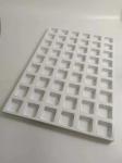54 Cups Square Aluminum Bun Baking Pan Non Stick Silicone