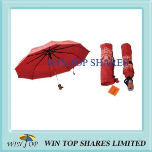 Quality Orange Pongee Classical Automatic Umbrella wholesale