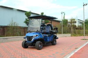 Quality 2+2-Seater Low-Key Luxury Blue Electric Golf Cart With High Horsepower 14-Inch Off-Road Tires For Various Scenes Such As Mountains And Beaches wholesale