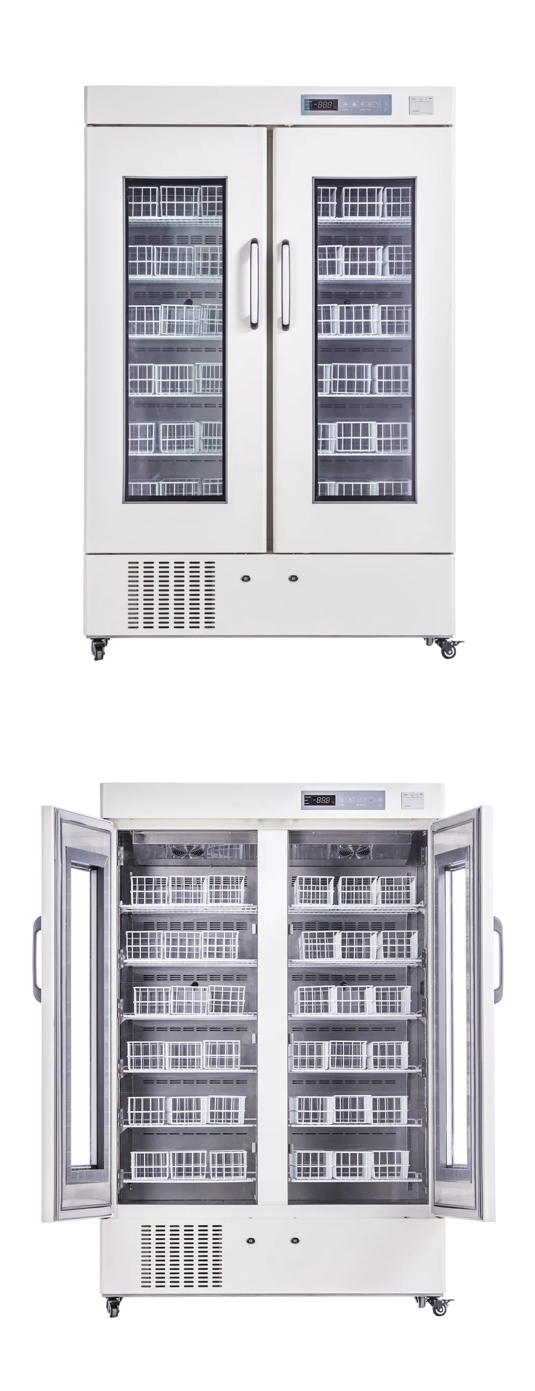4 Degrees Blood Storage 658L Vertical Blood Bank Refrigerator for Hospital