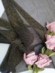 Gold Lurex Mesh Tulle Metallic Lace Fabric For Female Bottoming Shirt