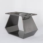 Black Finish Marble Pedestal Dining Table Rooms Rectangular Steel Table