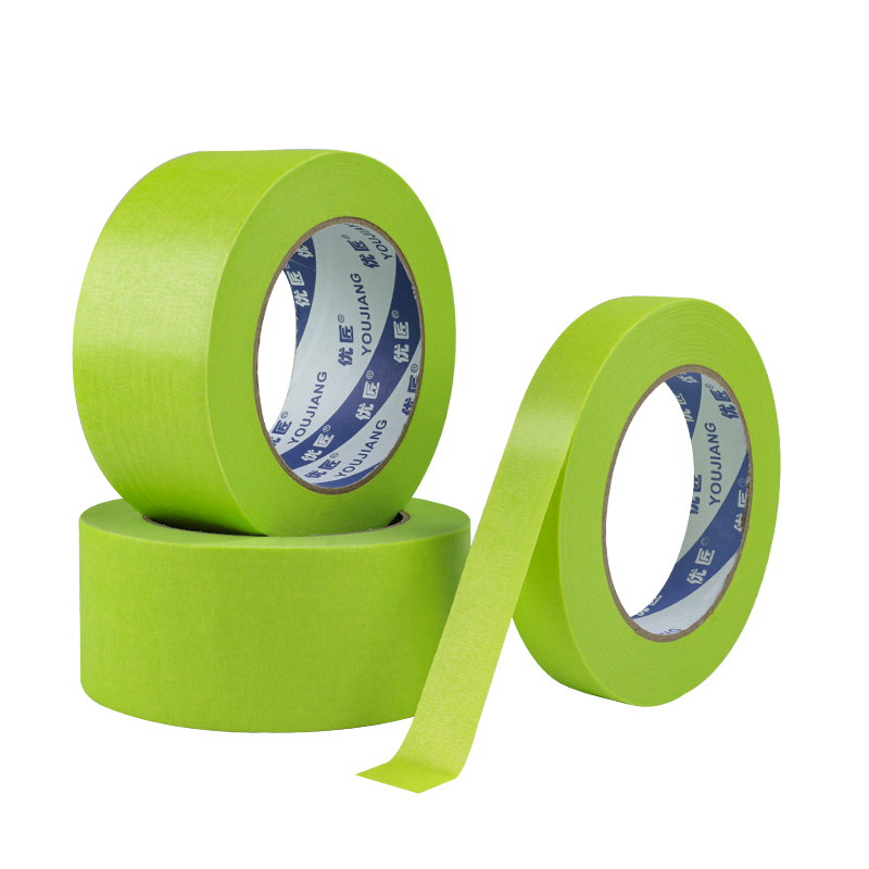 OEM Removable 25mm 48mm Green High Stick Spray Masking Tape For Outdoor Wall Paint