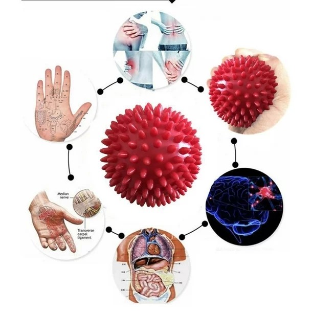 Professional Yoga Massage Ball Foot Massager Spiky Roller for Deep Tissue Trigger Point Plantar