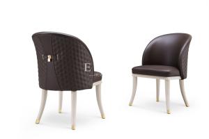 Quality European Upholstered Wooden Leather Dining Chair W002D5 wholesale