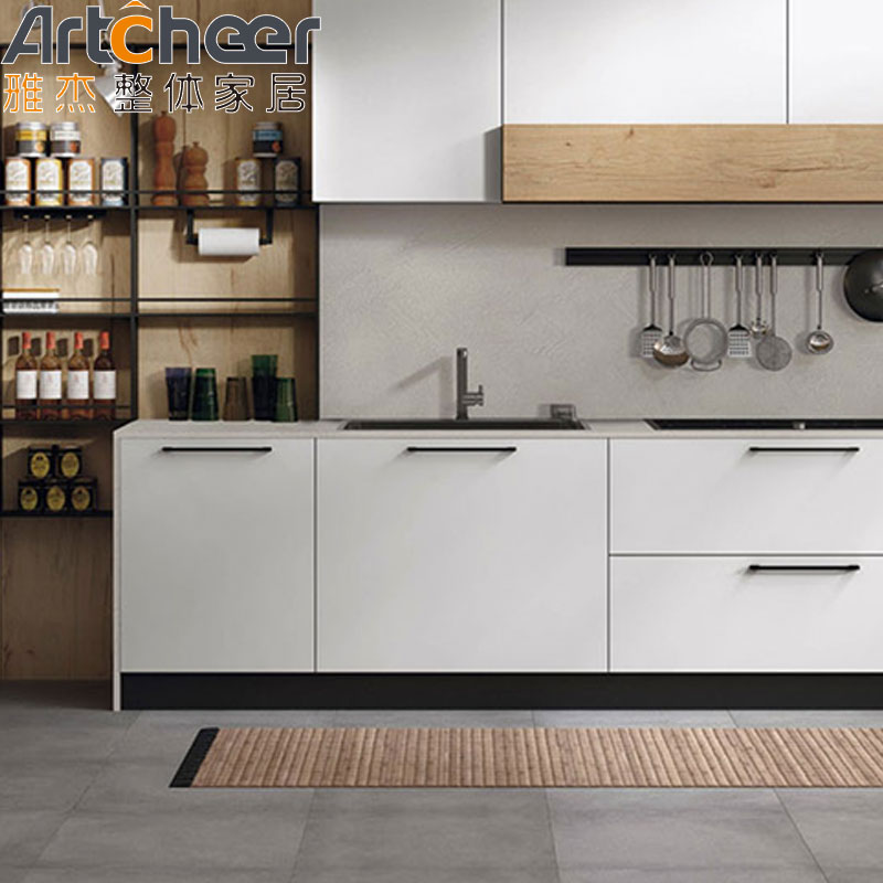 Modern Kitchen Cabinets with Wall Cabinet Shelf Storage and E0 Grade Wood Melamine Design