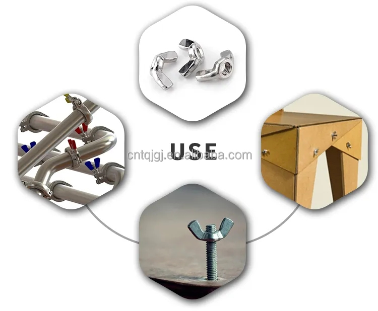 ANSI/ASME Standard Alloy Steel Stainless Steel Butterfly Wing Nut DIN315 Galvanized Finish for Retail Industry