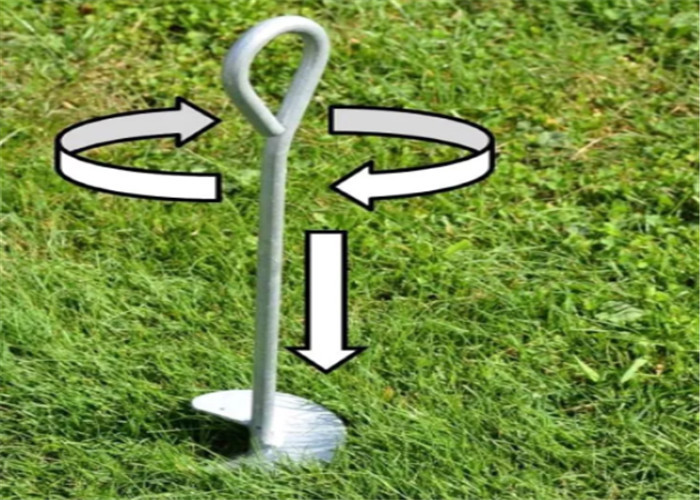 Yard Drill Heavy Duty Ground Anchors Hook 48'' Length