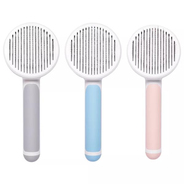Wholesale Automatically Pet Dog Cat Grooming Brush Self Cleaning Remove Dog