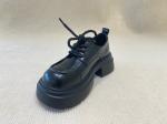 All Black Lace Up Mule Shoes Loafers