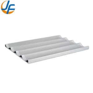 Quality Rk Bakeware China Aluminum 5 Loaf Baguette Tray / French Bread Pan wholesale