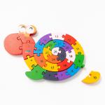 Wooden Building Block Toys For Kids Baby Early Education Snails Digital Tortoise
