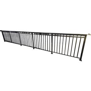 Quality Protective Metal Garden Black Aluminum Porch Railing Fencing 12ft wholesale
