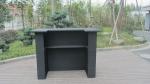 Contemporary Black Resin Wicker Bar Set For Outdoor Beach Bar