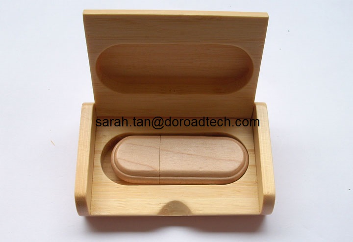 Wooden Oval USB Flash Drives, 100% Original & New Waterproof, Anti-fire Memory Chip