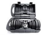 cast iron painted adjustabel dumbbell barbell 15kg 20kg 30kg set with plastic