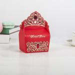 230g Whitecard Elegant Crown Childrens Wedding Favour Boxes