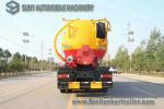Dongfeng 15000L 10 Wheel Vacuum Tank Truck 270hp High Pressure Cleaning And
