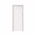 125cm Length Solid Wood Flush Doors White Single Flower Painting