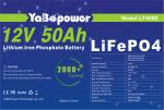 12v 50ah Lifepo4 Rechargeable Battery Pack 2000 Deep Cycles