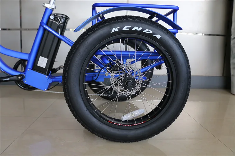 7 Speed 3 Wheel Electric Tricycle 24 Inch 48V 500W Fat Tire Electric Trike For Adult