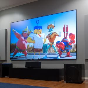 Quality Zero Edge Projector Fixed Frame Screen Ambient Light Black Diamond 170° View Angle wholesale