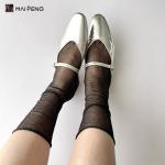 Ladies' Fashion Shiny Gold Silver metallic Yarn Socks Trendy Glittery Slouch