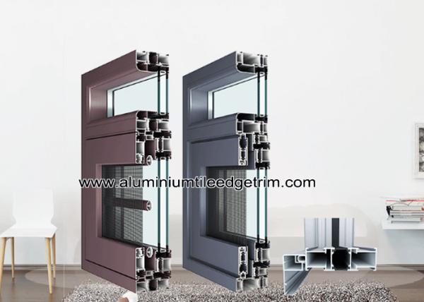 Cheap High Insulation Aluminum Window Frame Extrusion Profiles With Dual Thermal Break for sale