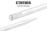 Aluminum Alloy Permanent Makeup Eyebrow Tattoo Pen Light Silver Pen