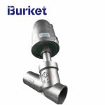 ss304 PN16 235psi Pneumatic Sanitary Thread Ends Right Angle Seat Valve With