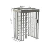 Full Height Security Turnstile Gate SUS304 Stainlesl Steel Turnstiles